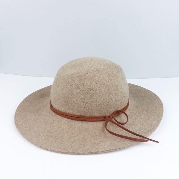 Lucky Brand Accessories - Lucky Brand | Wool Brimmed Hat | Buff and Tan